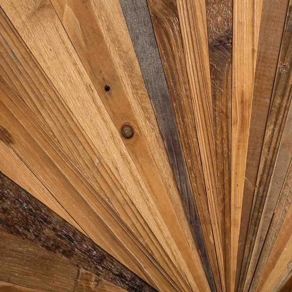 Mobiletto in legno di recupero nero con 2 ripiani 40,5x37x139,5h cm