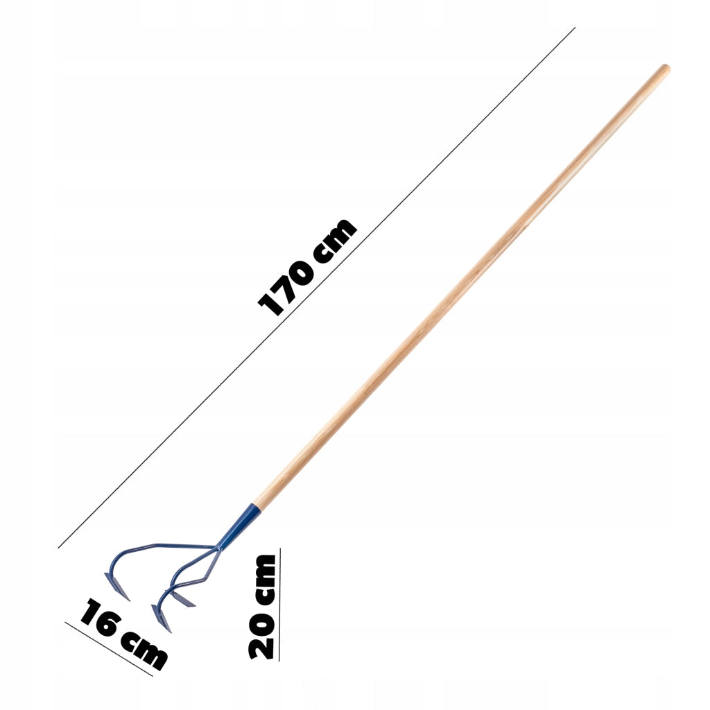 KADAX Coltivatore manuale per terreno, allentatore per giardino, 170 cm, artigli robusti