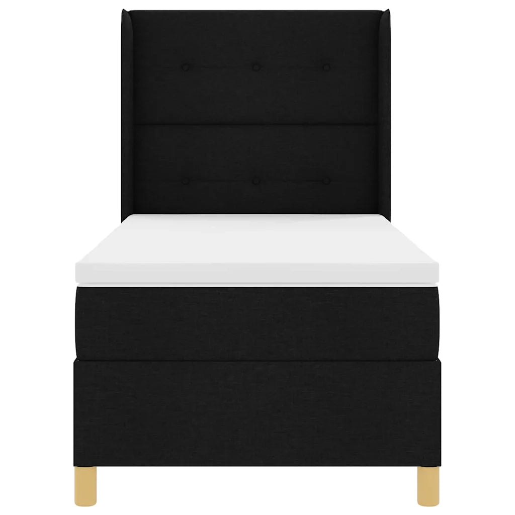 Letto a molle con strisce LED Nero 100 x 200 cm Tessuto 3343681