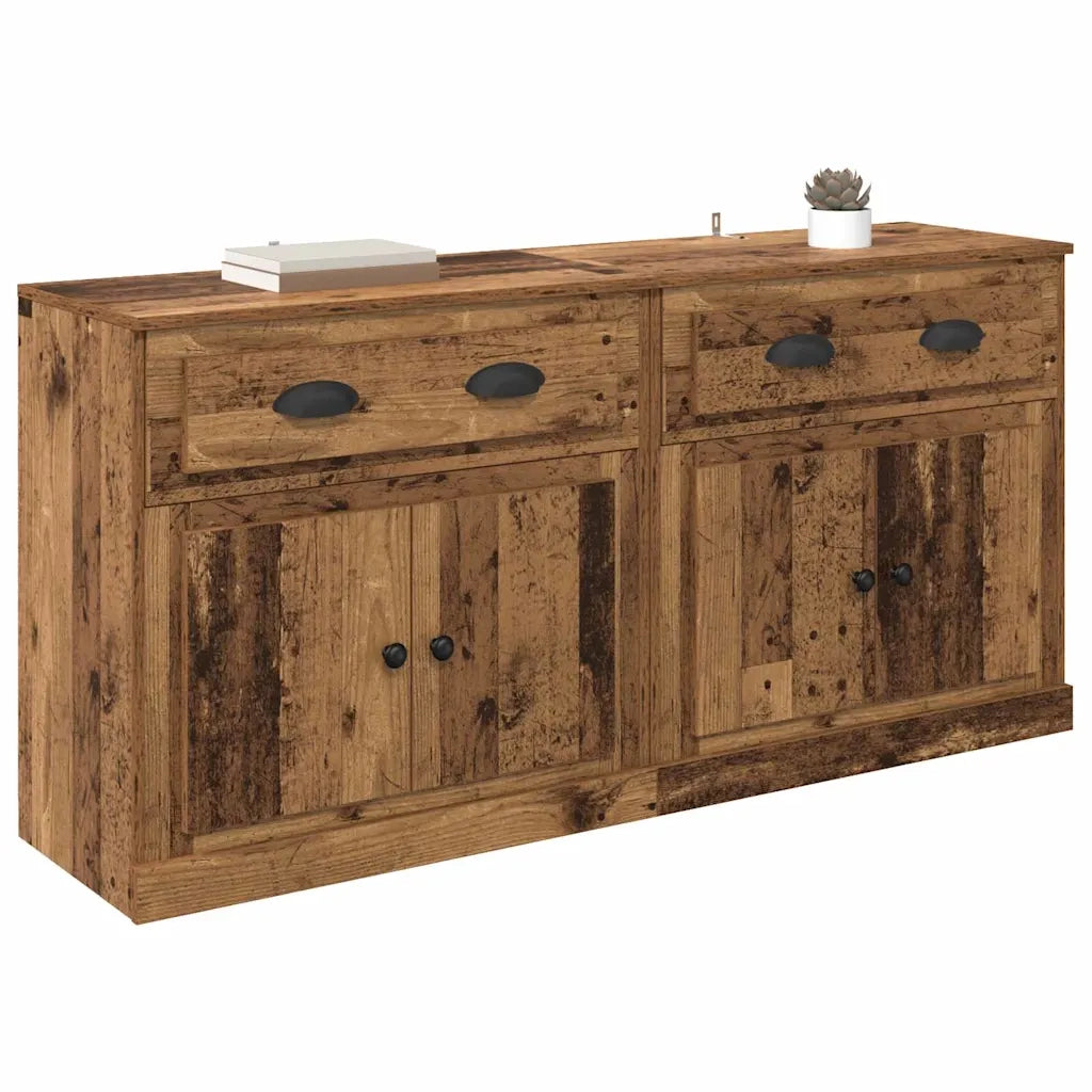 Credenza | Sideboards con cassetto 2 pcs Legno vecchio 70 x 35,5 x 67,5 cm