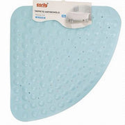 Trade Shop - Tappeto Pvc Antiscivolo Triangolare Azzurro Per Vasca Bagno Doccia 50x70cm 79736 -