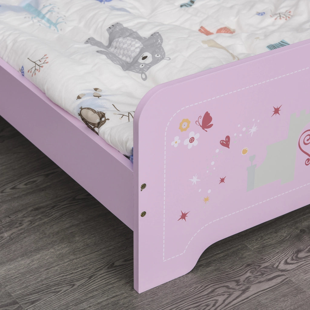 Letto Singolo Bambina con Testiera ¨C Zephmum ¨C Rosa 140x70 cm