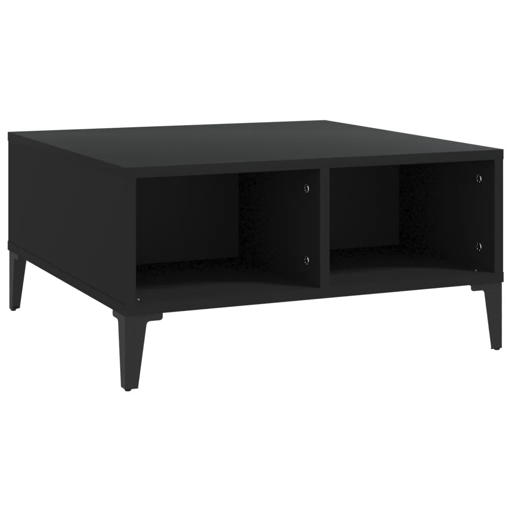 Tavolino da Salotto Nero 60x60x30 cm in Legno Multistrato 805987