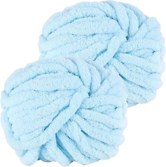 Lana blu scuro - 2 x 500 g - Filo spesso e soffice per il maglificio di scialli e cappotti.