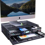 Organizzatore di scrivania con cassetto scorrevole senza perforazione - Materiale per ufficio e domestico da archiviazione