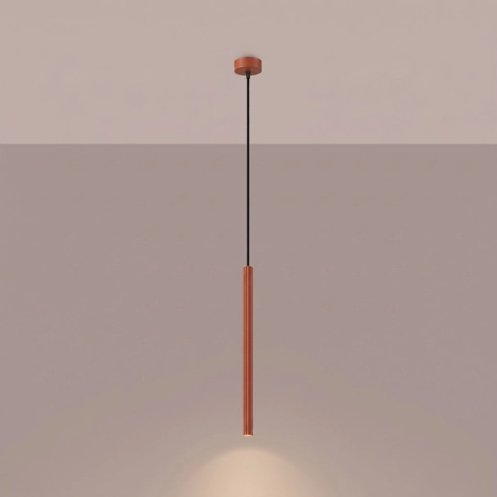 Lampada a sospensione ARCHE 1 ocra rossa