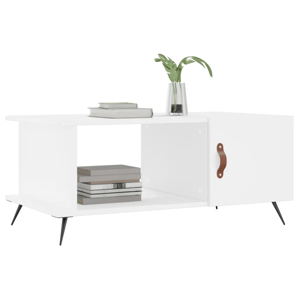Tavolino da salotto | Tavolino da caff¨¨ | Tavolino da Soggiorno Bianco 90x50x40 cm in Legno Multistrato
