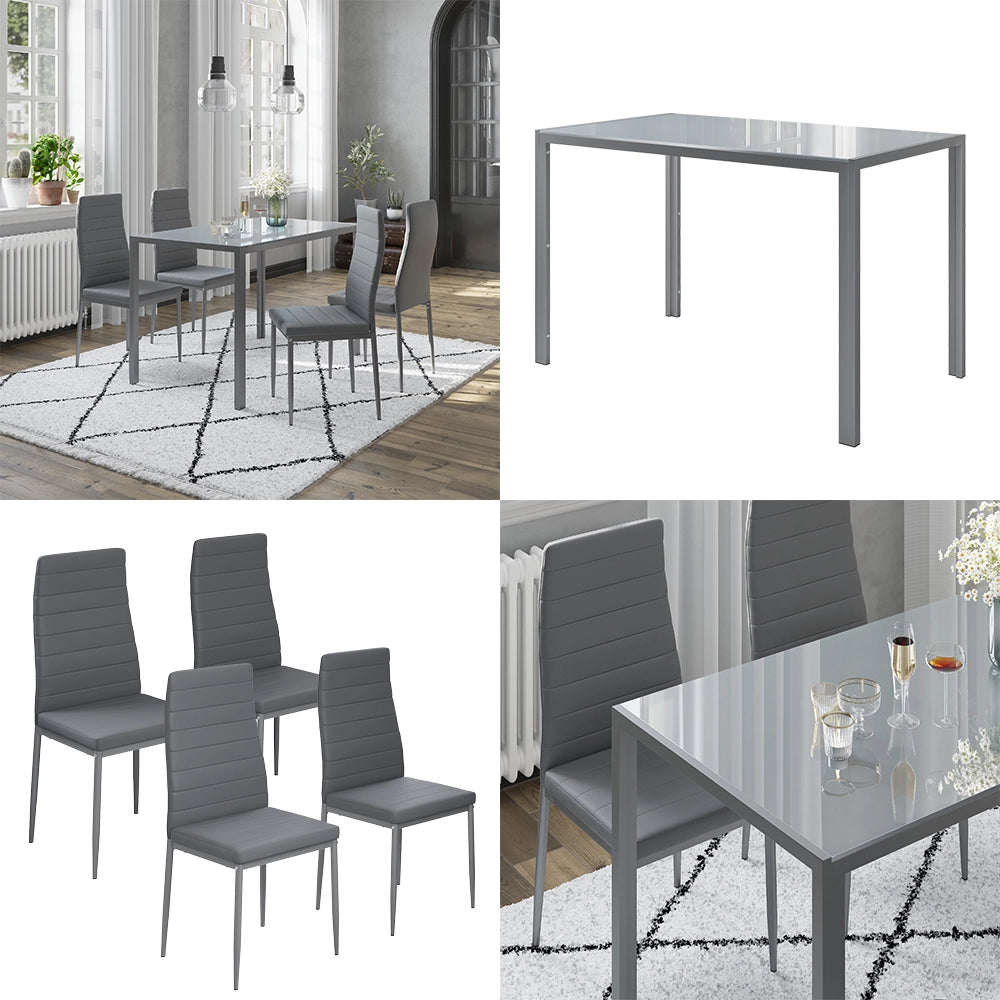 Vicco Set di tavoli da pranzo Grigio 120 x 75 cm Set di 4