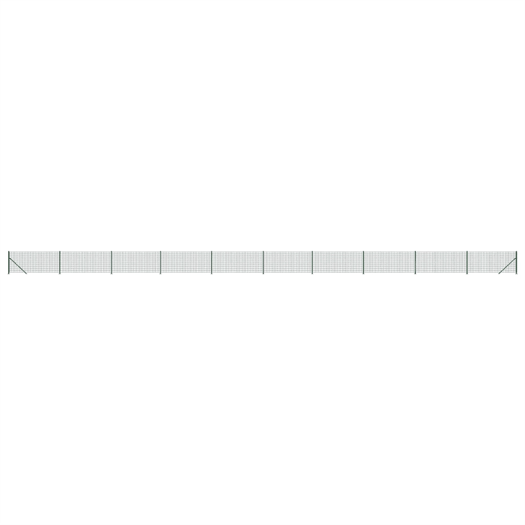 Recinzione Metallica con Flangia Verde 0,8x25 m