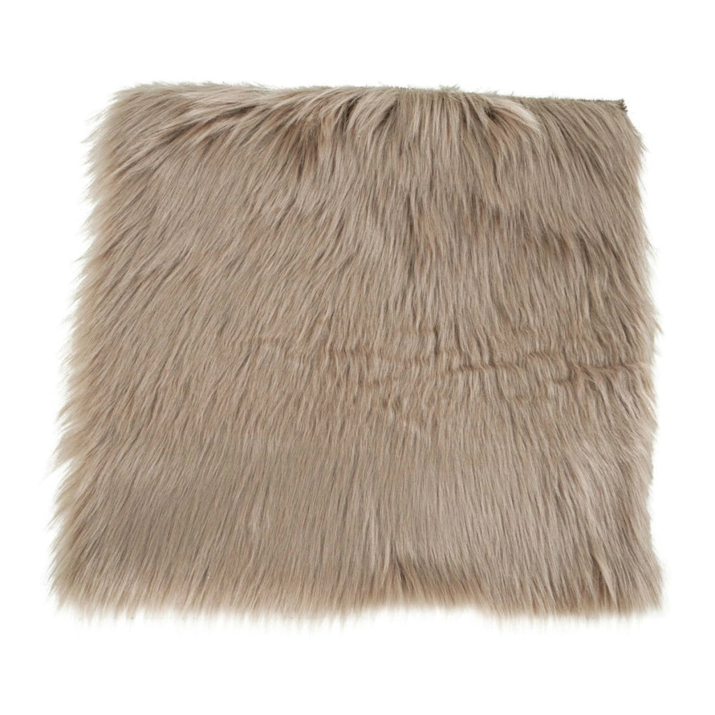 Pouf Lambskin, Marrone, Poliestere, 40x40x6,5 cm