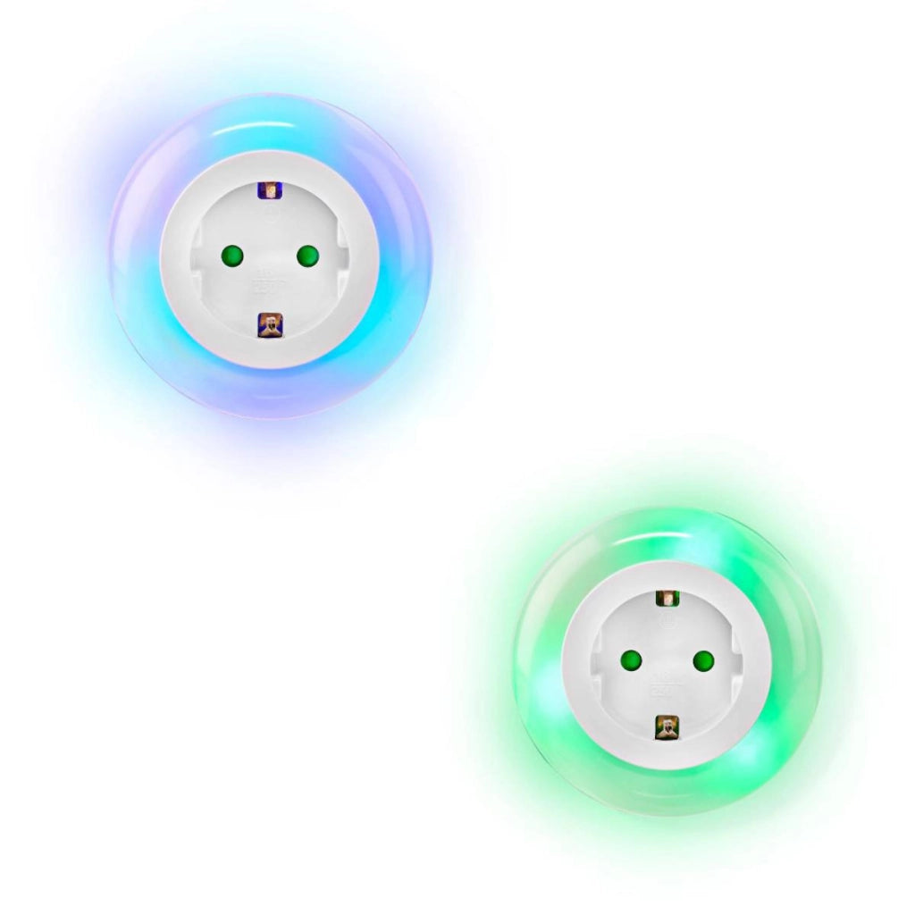 Luce notturna a LED tattile con sensore e presa di corrente 3680W Bianco Nedis