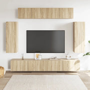 Set di Mobili Porta TV 6 pz Rovere Sonoma in Legno Multistrato 3079014