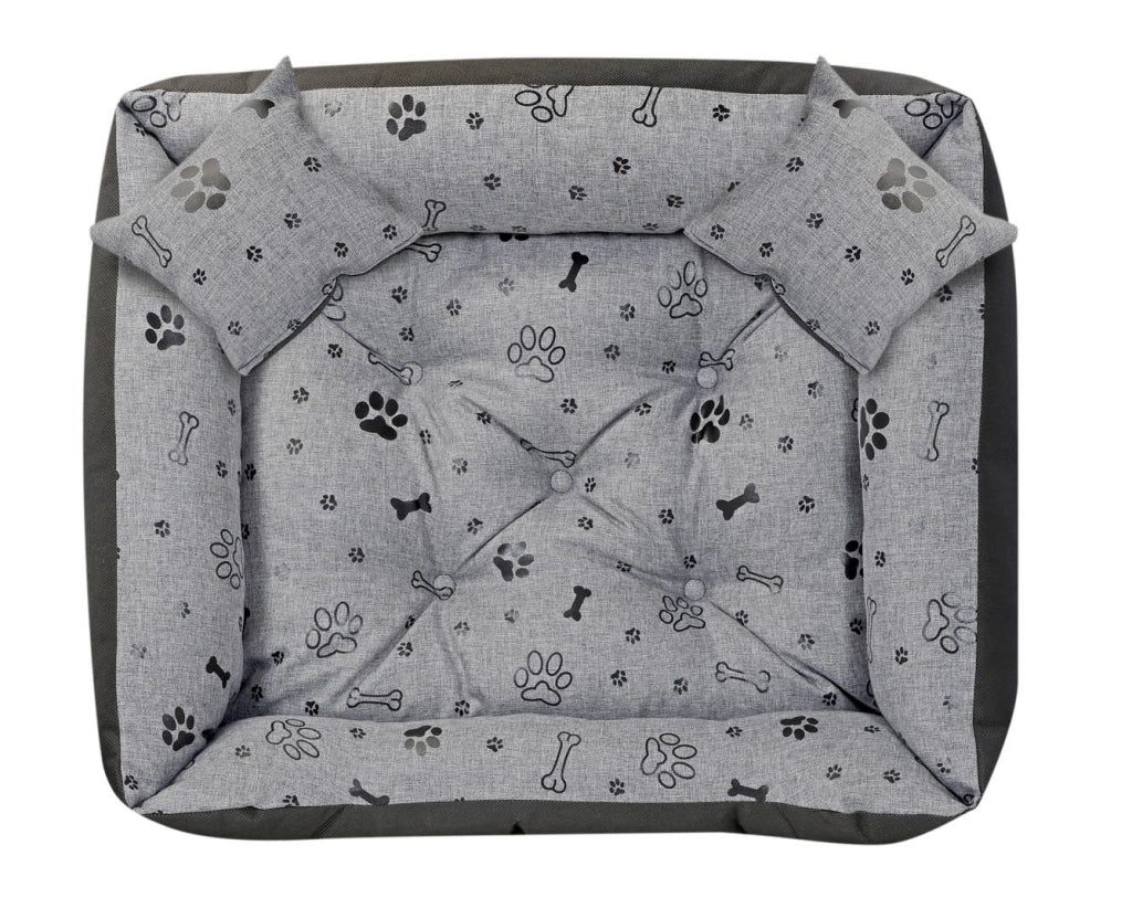AIO FACTORY 100x75 cm Letto per cani impermeabile Ossa nere