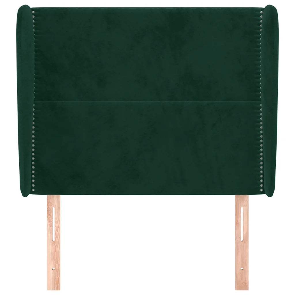 Testiera ad Orecchio Verde Scuro 93x23x118/128 cm in Vellutocod mxl 97671