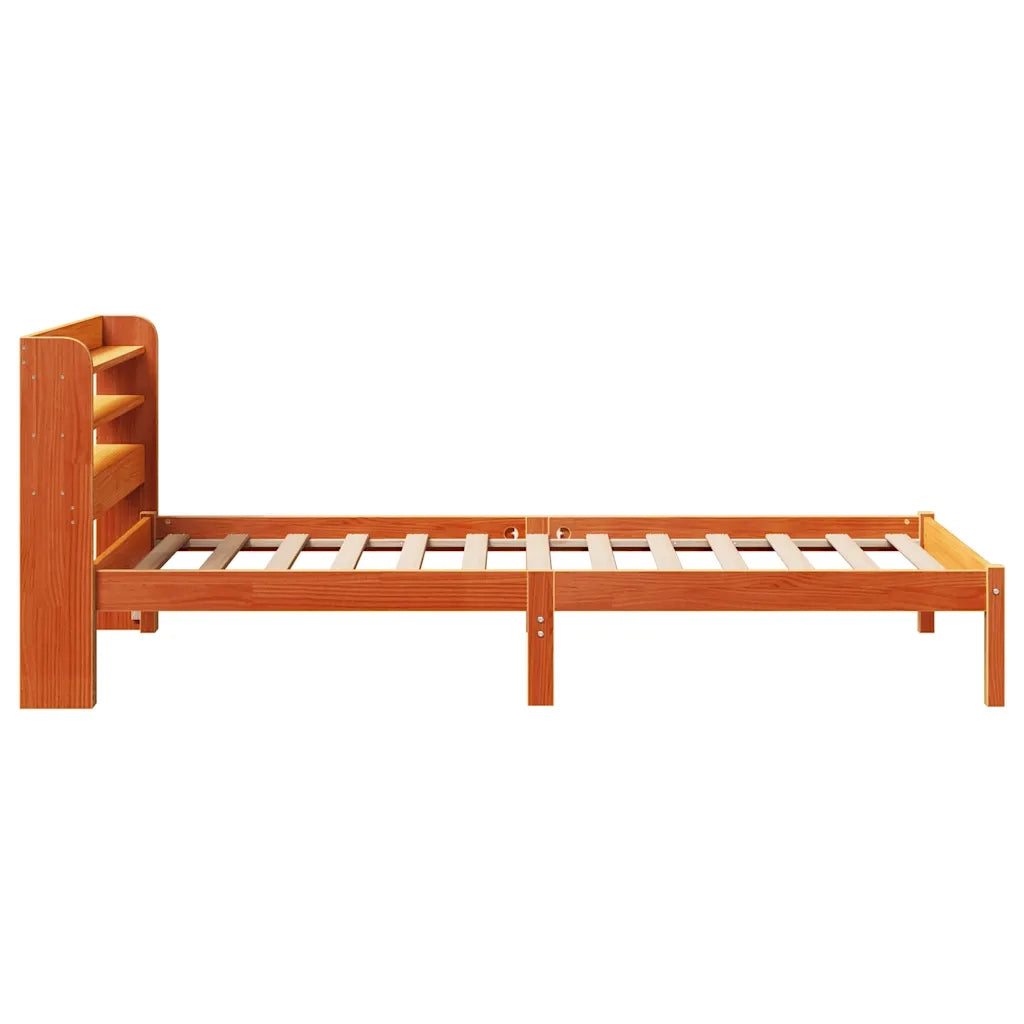 Giroletto con Testiera Marrone Cera 75x190 cm Massello Pino 3306551