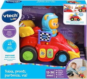 VTech Tobia, Pronti, Partenza, Via!, Macchinina Giocattolo con 2 Modalita di Partenza, Macchinina per Bambini con Piu di
