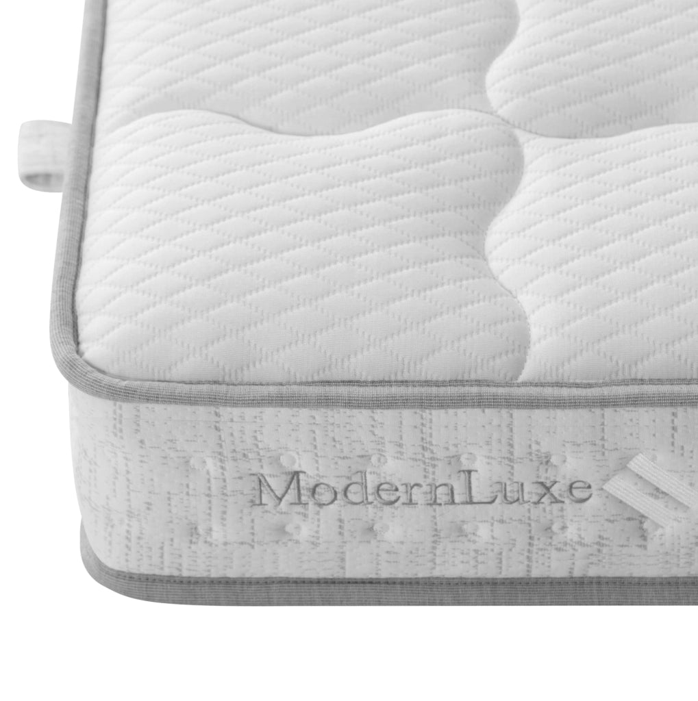 Materasso ibrido 7 zone 90x190 cm H3 in schiuma fredda e molle insacchettate; bianco