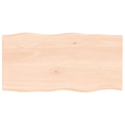 Piano per Tavolo | Superficie Tavolo | Piano Scrivania 80x40x2 cm in Rovere Non Trattato Bordi Vivi