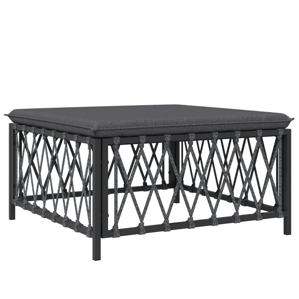 Set Salotto da Giardino 5 pz con Cuscini in Acciaio Antracite 3186865
