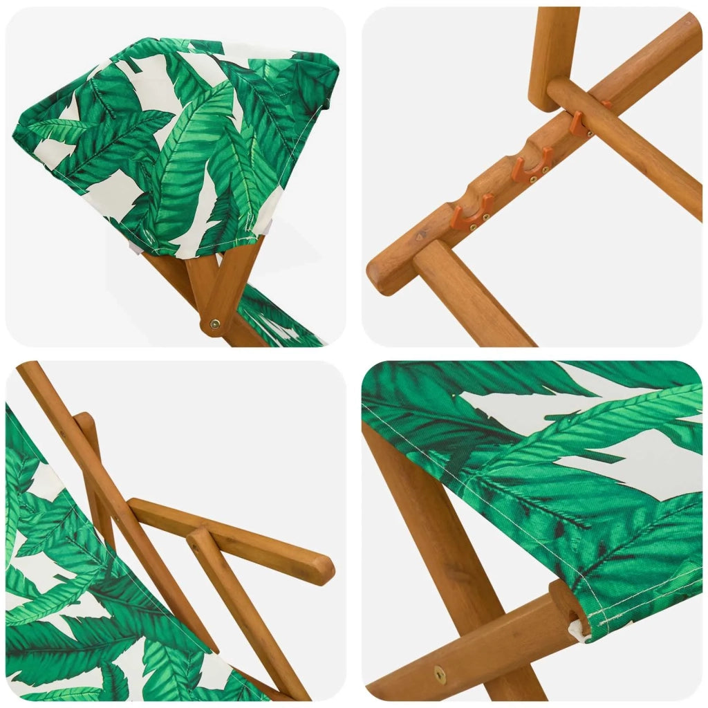 Lettino 4 pcs 3 Posizione Legno di Eucalipto Massello 3407805