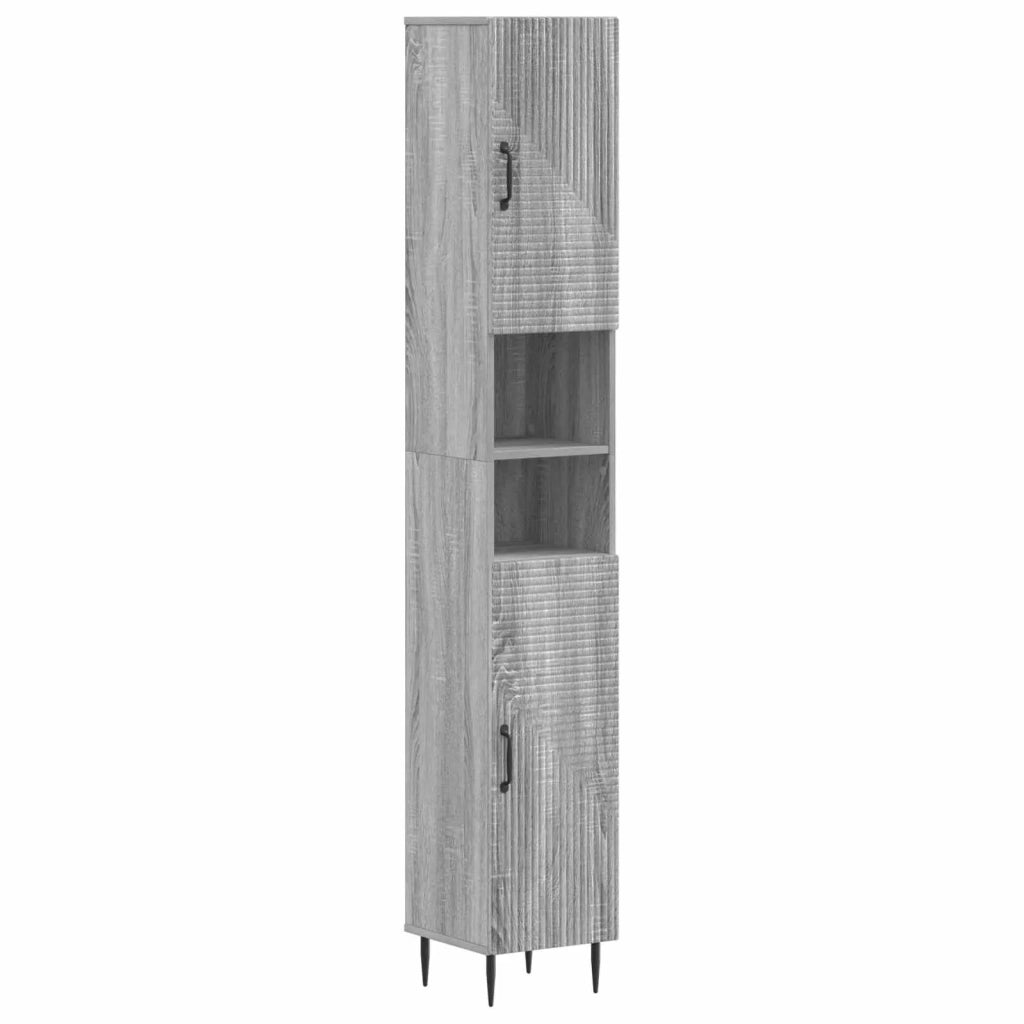 Armadio da Bagno con Ripiano Aperto HAARLEM Sonoma grigio 896821
