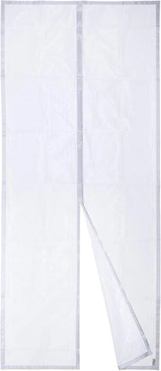 Veloce Velo Gandaglio Magnetico, Rete Fitta, 30 Magnetici di Blocco dal Superiore all'Inferiore - Chiude Automaticamente, Mantiene l'Aria Fresca all'Interno & Insetti all'Esterno (100x220CM, Bianco)