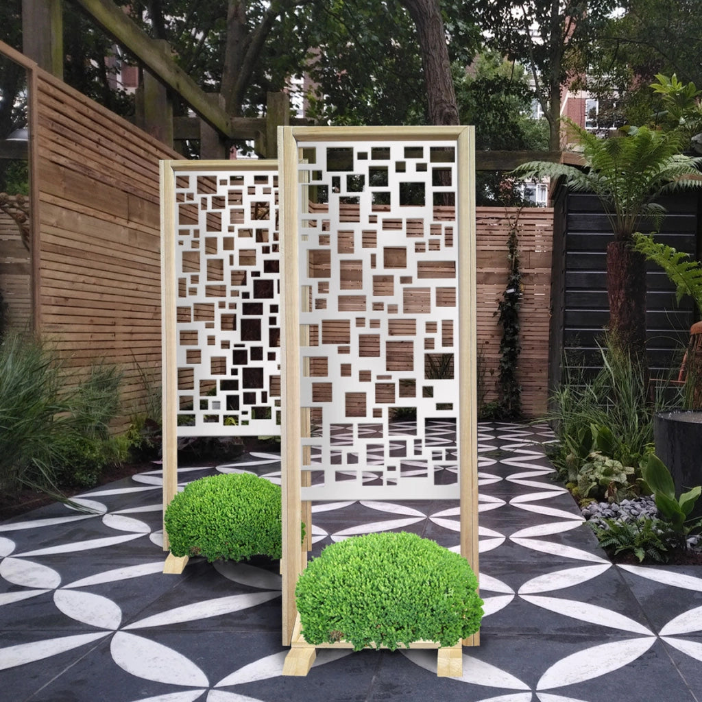 RANDOM - Separè- Paravento modulabile - 70x190cm - in Legno e PVC Colore: bianco
