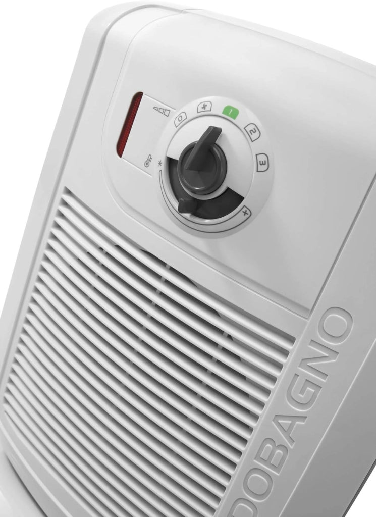 De'longhi hbc 3032 termoventilatore caldobagno, 3 livelli di potenza, funzione eco-silence, protezione antigoccia, ventilazione estiva, avvolgicavo, per ambienti fino a 65 m³