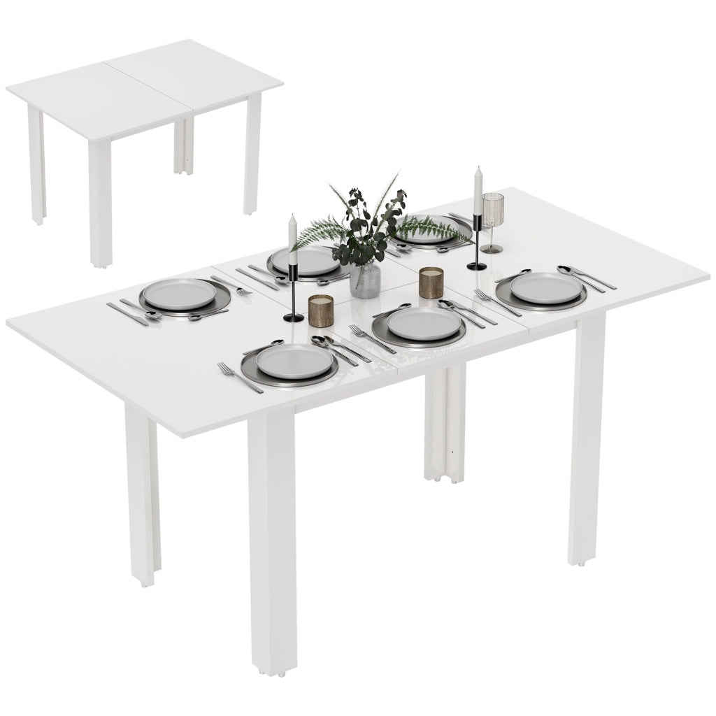 Tavolo da pranzo allungabile ¨C Zephmum ¨C MDF bianco 120-160x70 cm