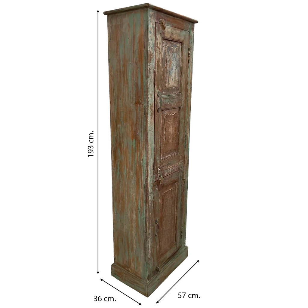 Credenziale in legno artigianale 57x36x193h cm