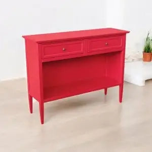 Consolle Libreria Aperta mod spillo Shabby chic rosso lampone