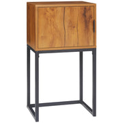 Tavolino da soggiorno ¨C Zephmum ¨C Legno naturale e nero, 80x40x75