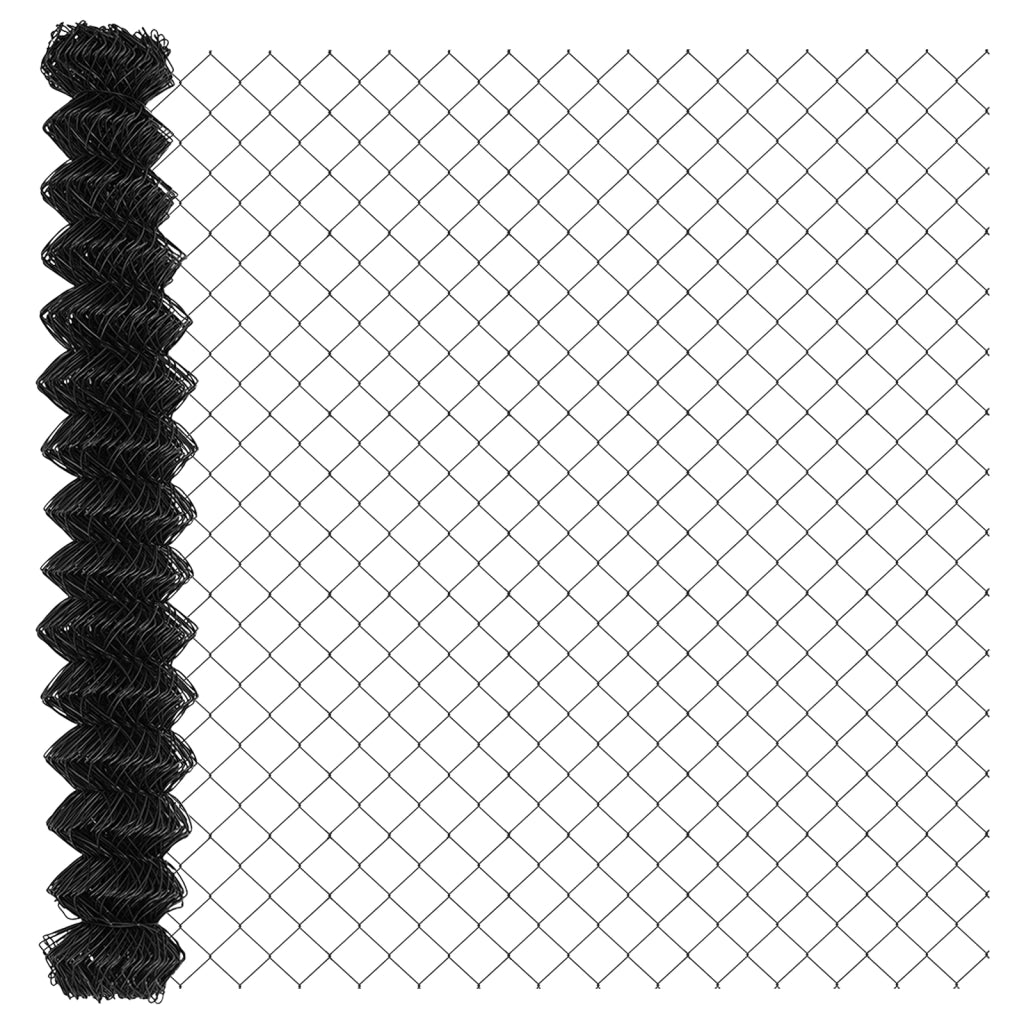 Recinzione a Catena con 7 Picchetti 1,5x10 m Acciaio Galvanizzato