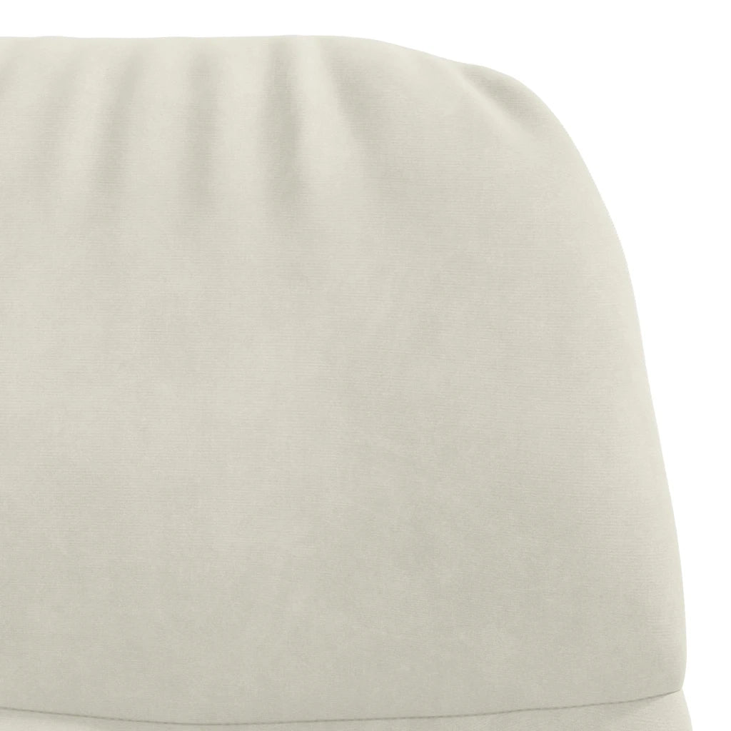 Poltrona | Sedia Relax Bianco Crema Velluto