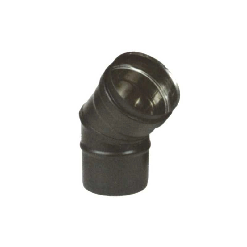 Gomito Inox 45° 10 Nero Pellet 300 Maral