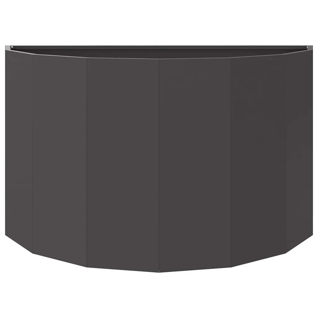 Fioriera-Vaso da Esterno-Contenitore per Piante Nero 90 x 45 x 50 cm Acciaio