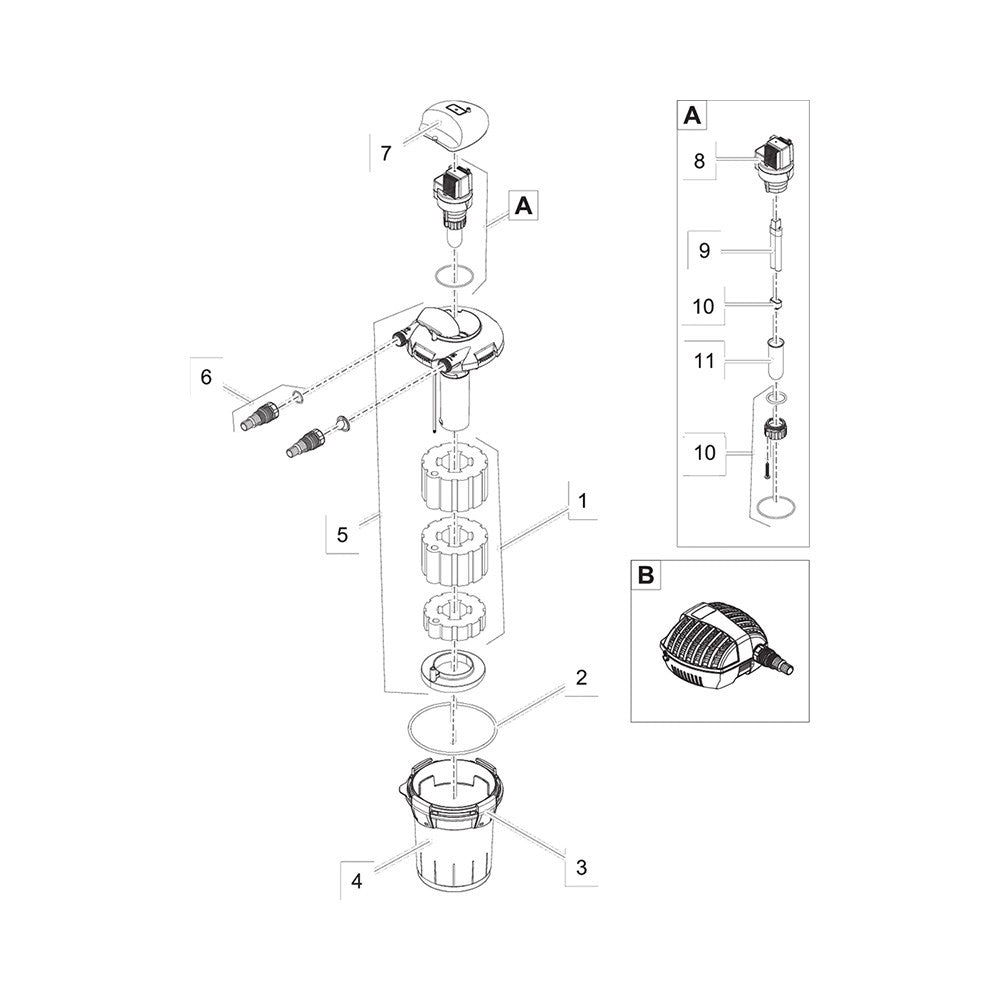 Oase BioPress Set - kit filtro con UV e pompa per laghetti Modello: 4000