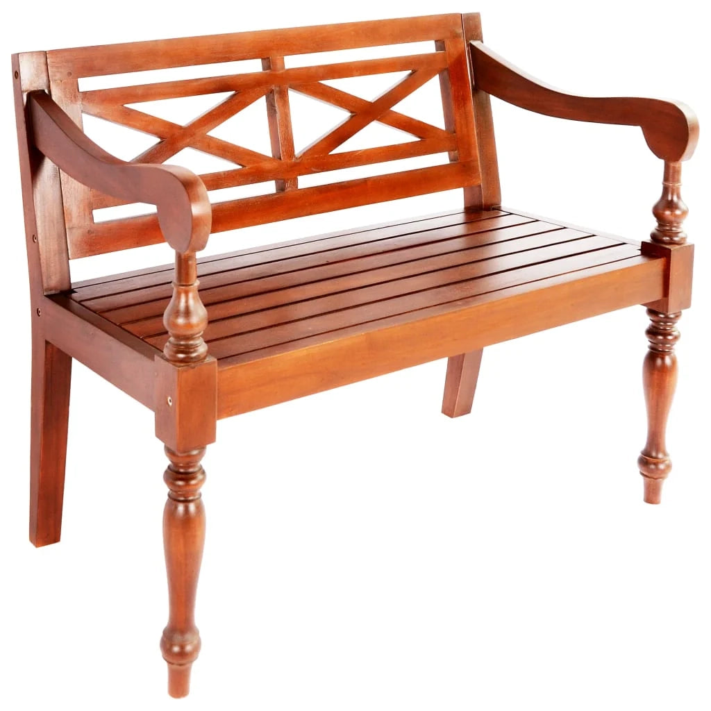 Panca/panca Batavia 98 x 50 x 82 cm legno massello di mogano marrone scuro 02_0010924