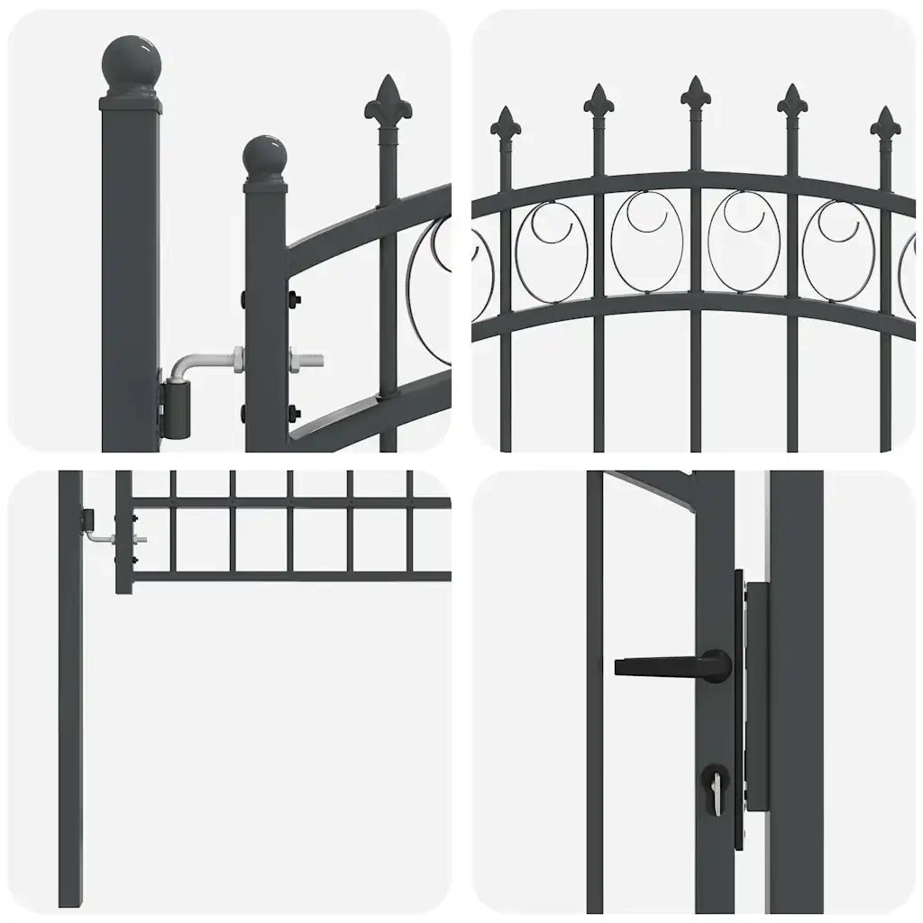Cancello della recinzione con punte EMMEN 170 x 100 cm 42008990