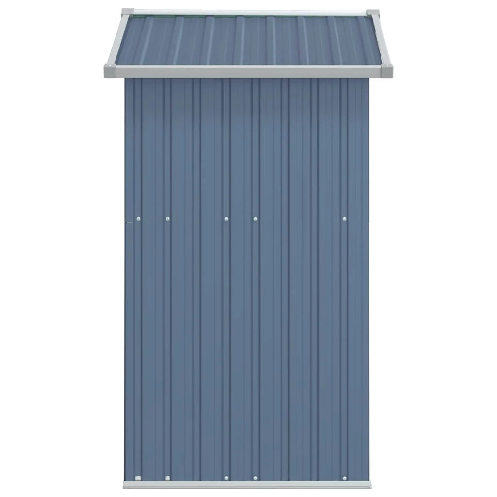 Casetta da giardino cabina ripostiglio casetta da esterno robusta casetta per attrezzi 126 x 97,5 x 177 cm acciaio zincato grigio 02_0022229