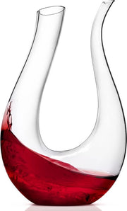 Karaf da vino 1,4 l – per vino, vino rosato, rosa, karaf di cristallo, cornetto da vino, tazza da vino, karaf, caraffa da vino – aeratore da vino per una migliore esperienza enologica