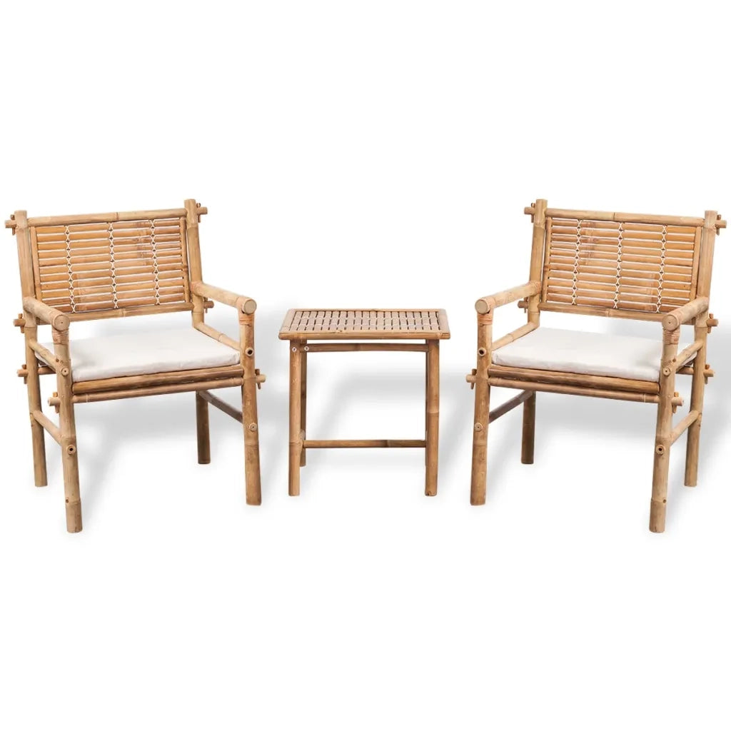 Set da Bistrot 3 pz con Cuscini in BambÃ¹ cod mxl 44253