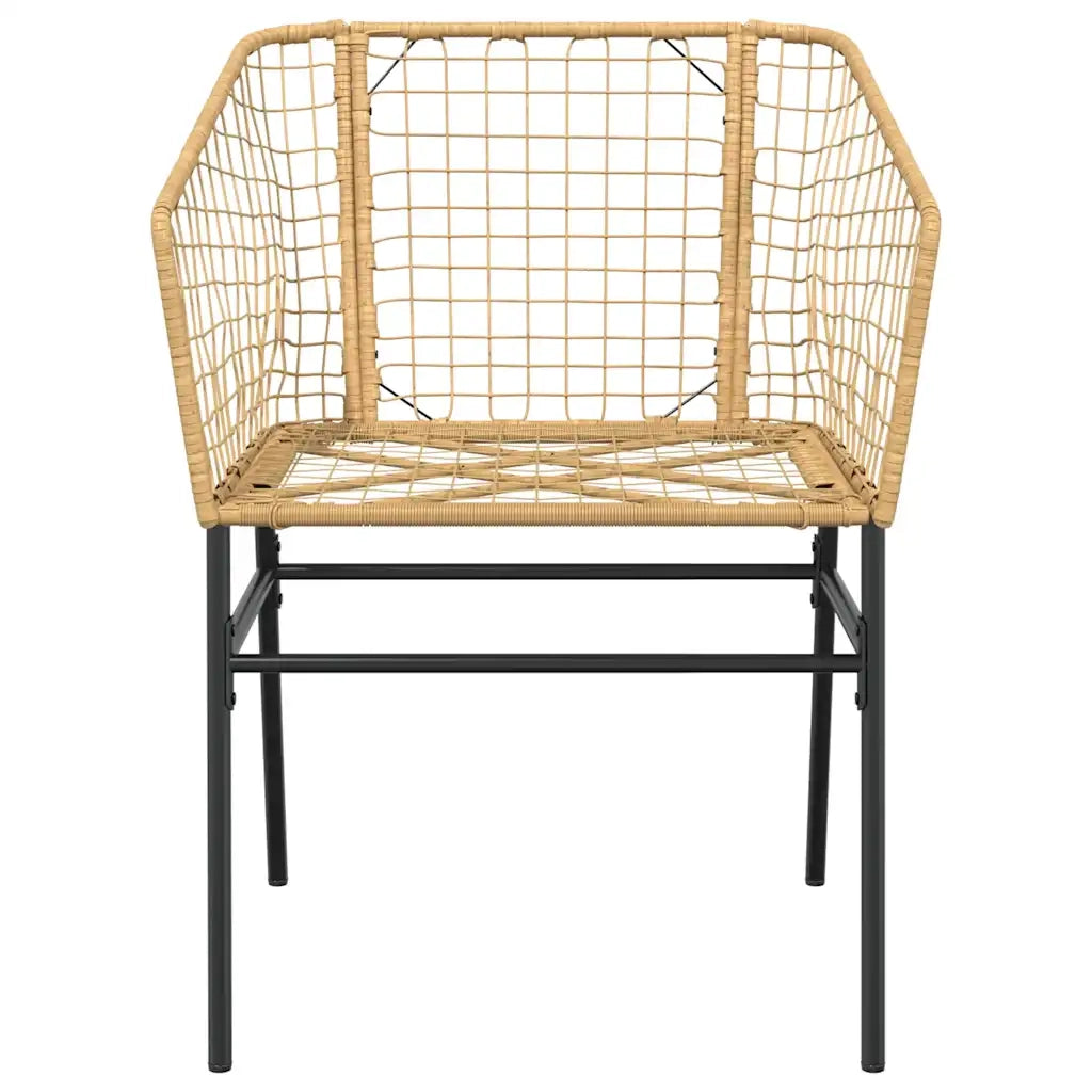 vidaXL Set da Pranzo da Giardino 5pz Polyrattan Vetro