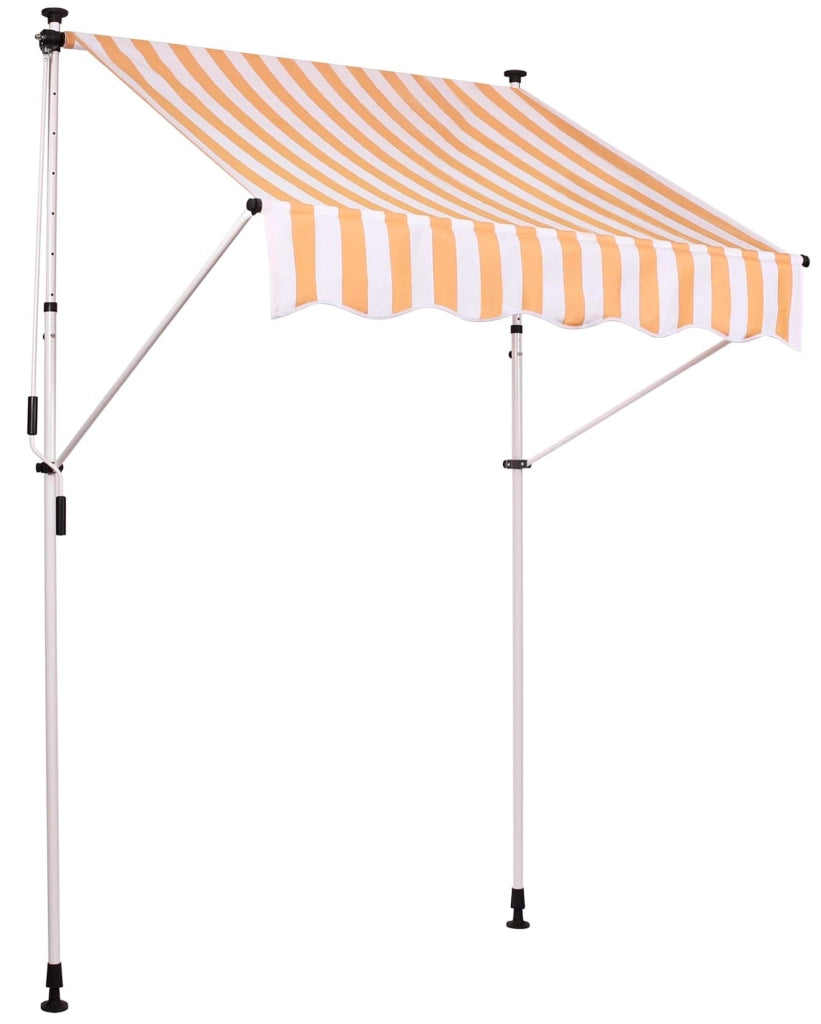 Tenda da sole Westerly con morsetto 350x120 cm,Bianco/giallo