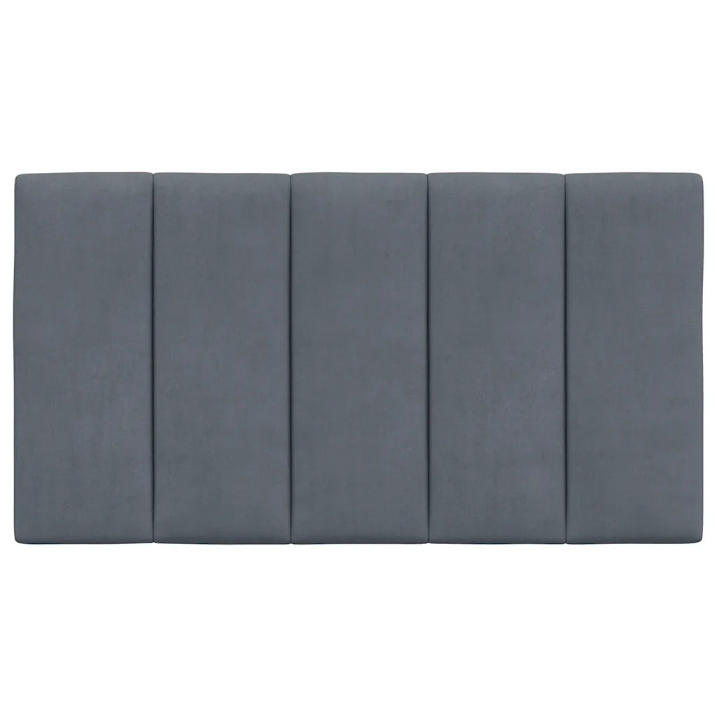 Cuscino Testiera Hanko Grigio Scuro 80 cm in Velluto CFW3856974
