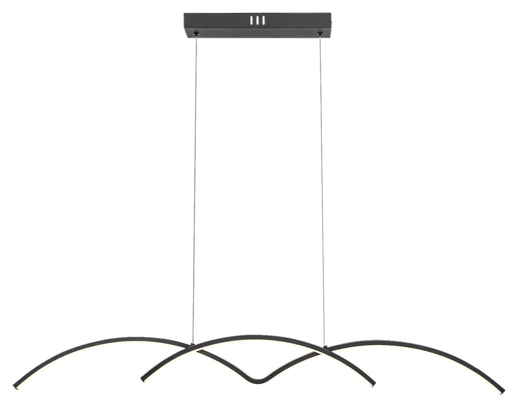 Lampada a sospensione LED Rabalux River nera 40W 4000K