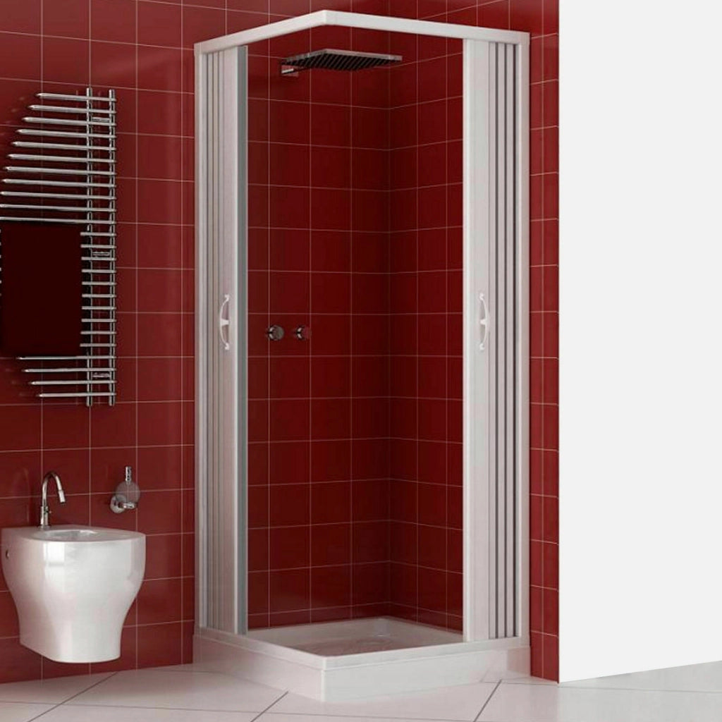 Box doccia Luna 80x120 cm in pvc apertura soffietto centrale