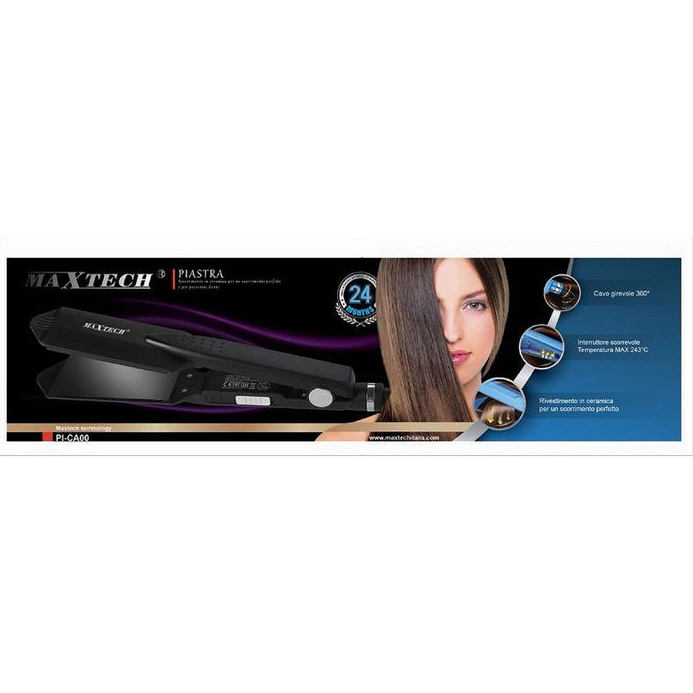 Trade Shop - Piastra Capelli Lisci Antidanni In Ceramica Fino A 243° Cavo 360° Maxtech Pi-ca005 -