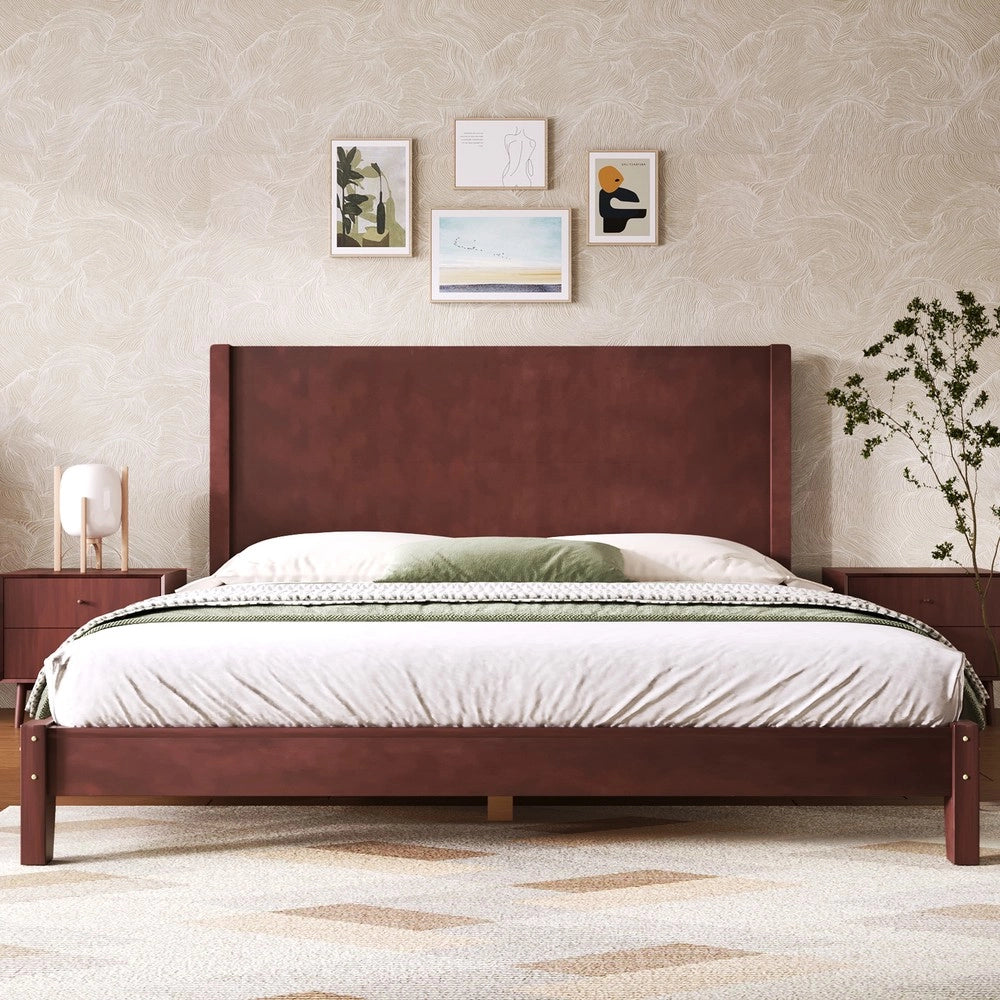 Letto con Testiera e Rete a Doghe ¨C Xylo ¨C Marrone 160x200