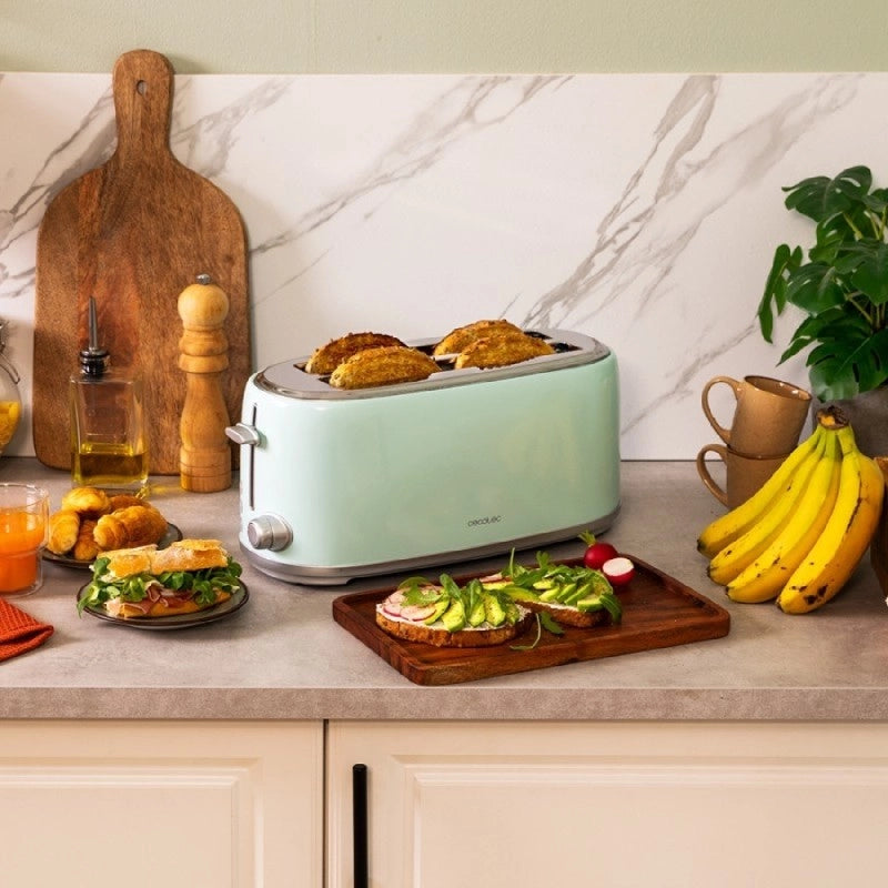 CECOTEC 03231 - Tostapane verticale Toast&Taste 1600 Retro Double Green